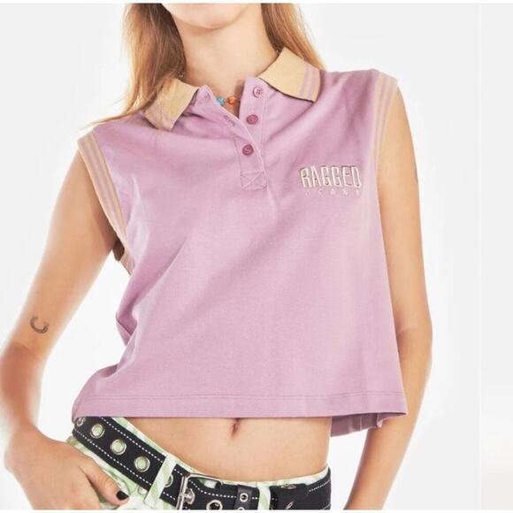 The Ragged Priest Collared Crop Top Size M - Picture 1 of 8